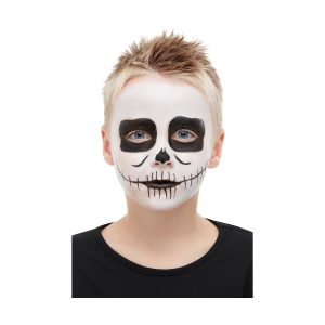 Maquillage halloween Squelette 1 • Maquillage enfant Fantôme • Animations maquillage enfant maquillage squelette
