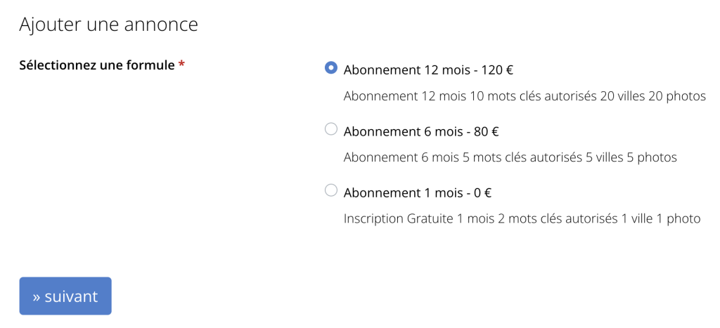 selection formule • S'inscrire sur l'annuaire, les étapes • Animations maquillage enfant